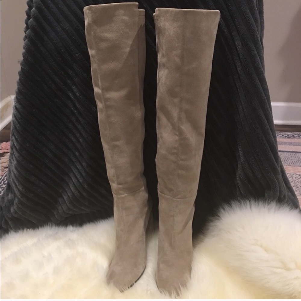 Stuart Weitzman Knee High Boots  Natural 11.5 NWOB